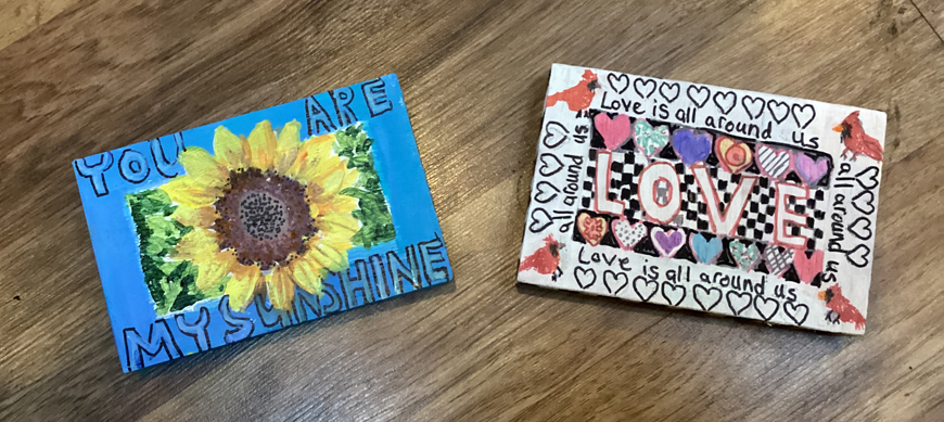 Wooden Block Valentines